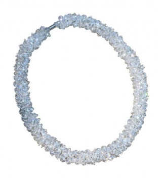 Fashion Bridal Wedding Jewelry Crystal Collar Choker Necklace with Magnetic Clasp - CT11Q3Q4YEP