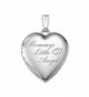 Sterling Silver Mommys Little Angel Heart Locket - 3/4 Inch X 3/4 Inch - C411JHIBBXX