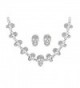 YACQ Jewelry Women's Skull Necklace Bracelet Earrings Set - Silver Necklace Earring Set - CX1820EMC2C