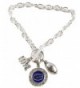 Florida Gators Multi Charm Love Football Blue Silver Toggle Bracelet Jewelry UF - CX11PHIBVHX