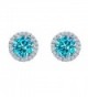 Gagafeel Christmas Gift Birthstone Stud Earrings for Women Girl Cubic Zirconia Copper Platinum Earrings - 3.March - CU1888MHYUU