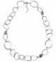 Sparkling Long Link Necklace - Silver Plated - CD11ATF76YZ