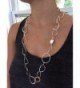 Sparkling Long Link Necklace Silver