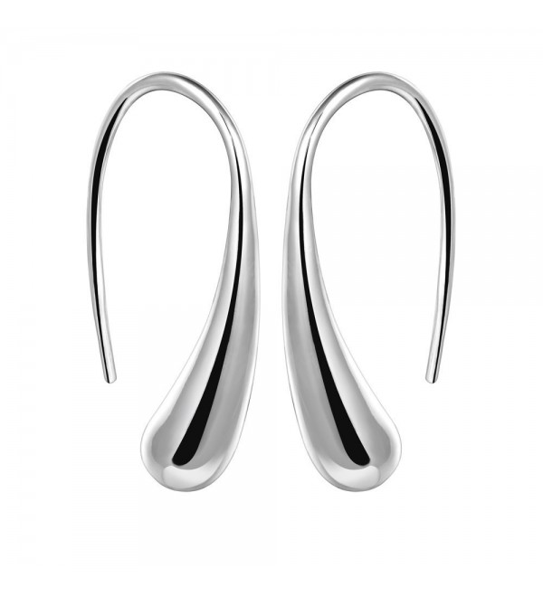 KOREA-JIAEN Fashion Earrings S925 Sterling Silver Plated Base Dangle Earring Jewelry (water-drop) - C312H2GCZNL