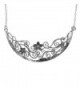 Paz Creations .925 Sterling Silver Floral Necklace- Made in Israel - CW189TXO7QL