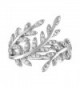 Sterling Silver CZ Leaf Vine Statement Ring - CF12IK4AL2F