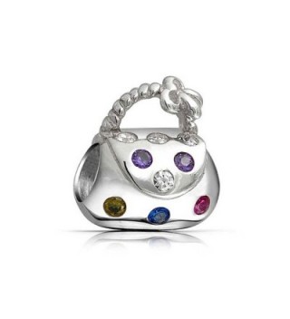 Bling Jewelry Multicolored Handbag Sterling in Women's Charms & Charm Bracelets
