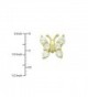 Yellow Gold Butterfly Screwback Earrings