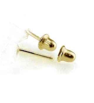 Yellow Gold Butterfly Screwback Earrings in Women's Stud Earrings