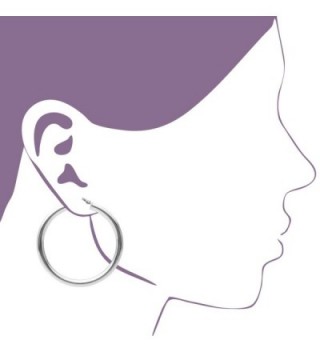 Sterling Silver Hoop Earrings Click Top