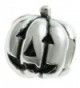 925 Sterling Silver Jack O'Lantern Halloween Pumpkin Bead For European Charm Bracelet - C711ZV127MT