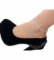 Imixlot 2 Row Chain Sexy Rhinestones Stretch Anklet Bracelet for Women Lady - CG11L4DZVU3