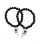 Lux Accessories Black Beaded Best Buds Weed 420 Marijuana BFF Best Friends Matching Bracelet Set - Silver - CX120RWU72X