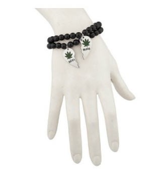 Lux Accessories Marijuana Matching Bracelet