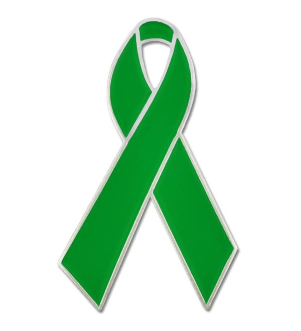 PinMart's Green Awareness Ribbon Enamel Lapel Pin - CA119PEPBJJ