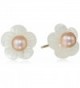 Bella Pearl Mother-Of-Pearl Flower Stud Earrings - CF11PKAOUSJ