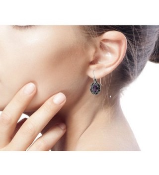 NOVICA Sterling Silver Amethyst Earrings in Women's Drop & Dangle Earrings