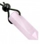 Lucky Gemstone Healing Crystal Point Terminated Rose Quartz Wand Pendant Necklace - CL114ZUEBT9