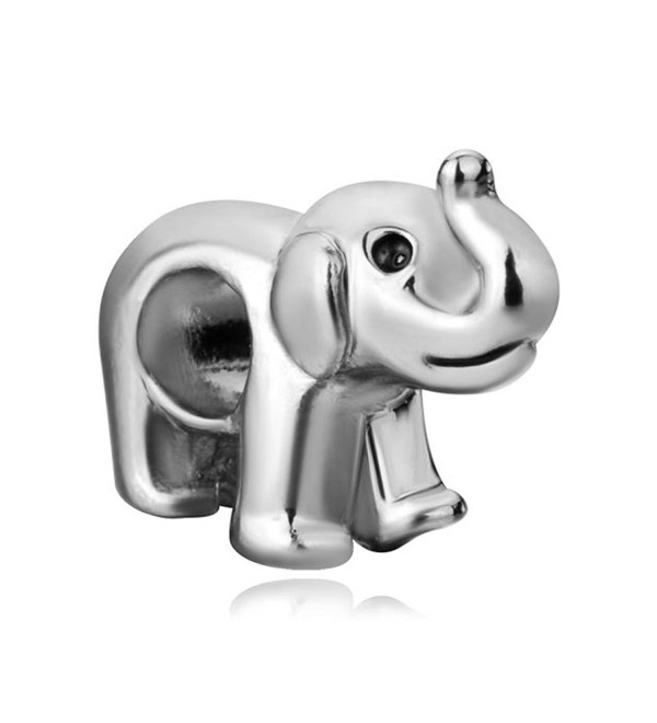 LovelyCharms Elephant Charm Animal Bead Fits Bracelets - CV12NH8W7VF