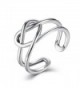 BAMOER New Arrival 925 Thai Silver Ring Infinity Celtic Knot Bands for Women Ring Set - CT17YUC2TY0