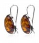 Amber Sterling Silver Oval Large Earrings - CV127PMJDYV