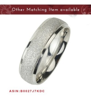 Stainless Steel Sparkle 3 8mm Band in Women's Band Rings