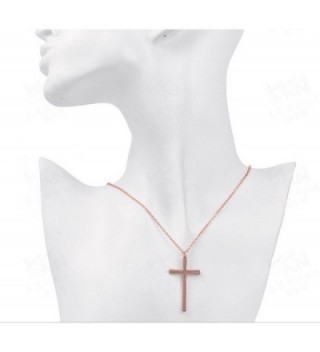 Simple Stainless Polished Pendant Necklace in Women's Pendants