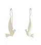 NOVICA .925 Sterling Silver Brushed Satin Finish Drop Hook Earrings 'Friendly Doves' - CW183ZW5NWR