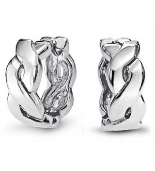 Bling Jewelry Sterling Silver Infinity Figure Eight Huggie Hoop Earrings - CW11F75056J