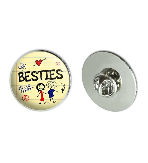 Besties Best Friends Metal 1.1" Tie Tack Hat Lapel Pin Pinback - CJ185LOOX5U