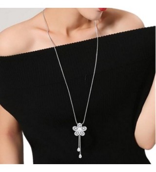 Z Jeris Crystal Flower Pendant Necklace