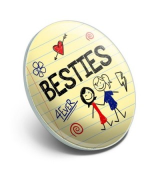 Besties Friends Metal Lapel Pinback