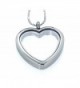 Clearly Charming Heart Floating Charm Locket Necklace - CQ11WXCR3CX