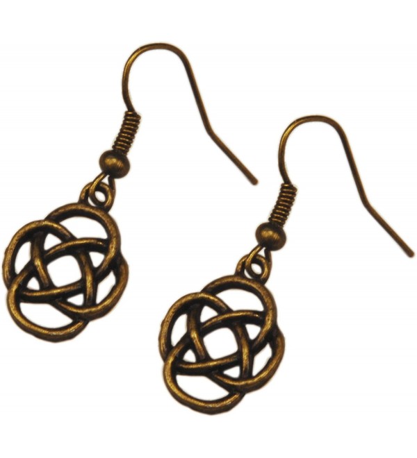 Earrings- Celtic Knot Antique Bronze Dangle Earrings + FREE GIFT BAG - C312GN1QSKH