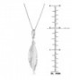 Sterling Stylish Feather Adjustable Necklace in Women's Pendants