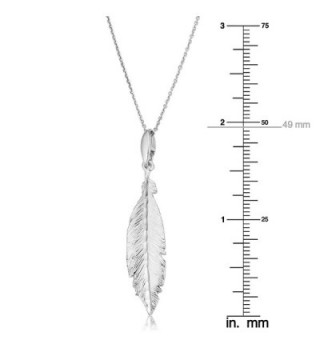 Sterling Stylish Feather Adjustable Necklace in Women's Pendants