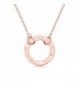 SENFAI Simple Figure Forever Circle Pendant Necklace Eternity Infinity Minimalist Jewelry - CQ187R52QM5