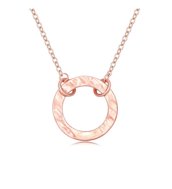 SENFAI Simple Figure Forever Circle Pendant Necklace Eternity Infinity Minimalist Jewelry - CQ187R52QM5