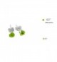 Earring Simulated Peridot Sterling Silver