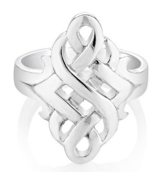 925 Sterling Silver Open Celtic Knots Symbol Band Ring Size 6- 7- 8 - Nickel Free - CE12ICT5ZH5