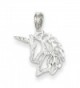 Sterling Silver Unicorn Head Charm - CF113PTMS55