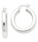 925 Sterling Silver Rhodium-plated Polished Hinged Hoop Earrings 5mm x 30mm - CP11FW547XB