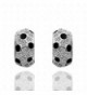 MANDI HOME 18K Gold Plated Reversible Double Sided Polka Dot Diamond Stud Earrings - White - CH11WPKZRML