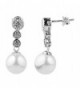 Sterling Zirconia Simulated Exquisite Earrings