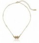 1928 Jewelry "Essentials" Gold-Tone Simulated Pearl Pink Porcelain Rose Pendant Necklace- 16"+3" - CL112AY2P9J