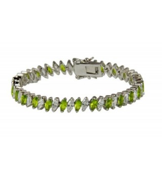 3030003 August Birth Month 8 Inch Tennis Bracelet Fashion Marquise CZ - CI12D61JVC9