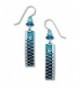 Adajio by Sienna Sky Ocean Blue Column Zigzag Earrings 7688 - CF1245S6IRD