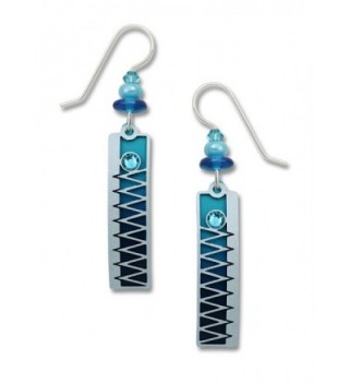 Adajio by Sienna Sky Ocean Blue Column Zigzag Earrings 7688 - CF1245S6IRD