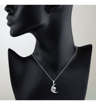 Sterling Silver Crescent Pendant Necklace