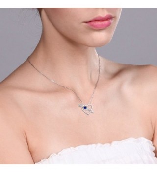 Simulated Sapphire Aquamarine Silver Pendant in Women's Pendants